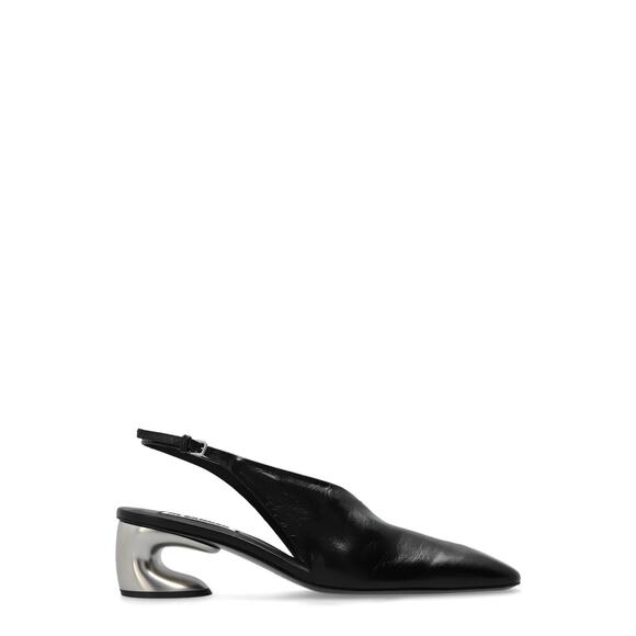 Jil Sander Sculpted Heel Slingback Pumps - Eu36.5 US 6.5 Black - Picture 1 of 5